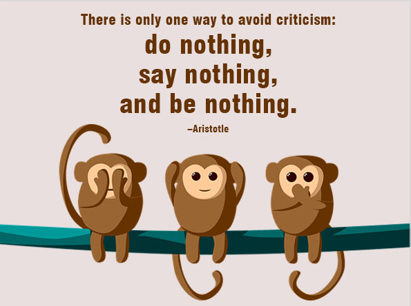 motivation_grid's tweet photo. There is only one way to avoid criticism: do nothing, say nothing, and be nothing. –Aristotle https://t.co/Ghzbkaigsk