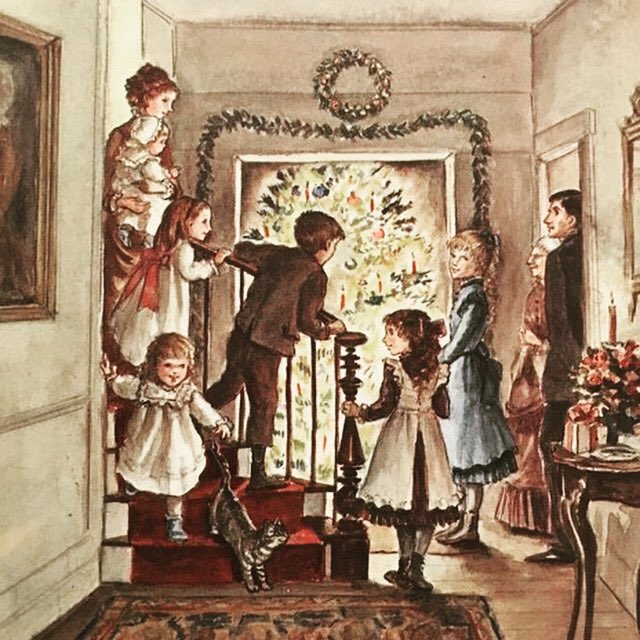 Aimeehj's tweet photo. The #TashaTudor Christmas Book (1966).🎄#vintage #books #takejoy #illustration https://t.co/htvjP23Xx7