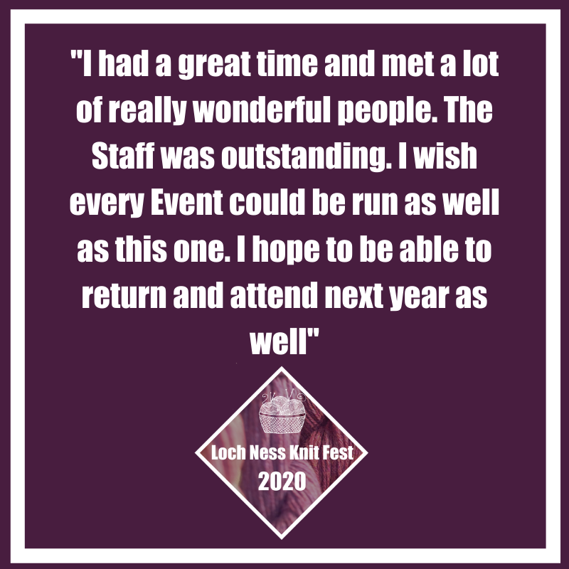 LNKnitFest's tweet photo. One of the best things about Loch Ness Knit Fest is the opportunity to meet like-minded people from all over the world - Teachers, Vendors, Staff, Attendees, all coming together to celebrate their love of yarn and craft! 💜🌍🧶

#LNKF20 #OurKnitFestFamily #FriendlyFeels https://t.co/keEJrVbOj7