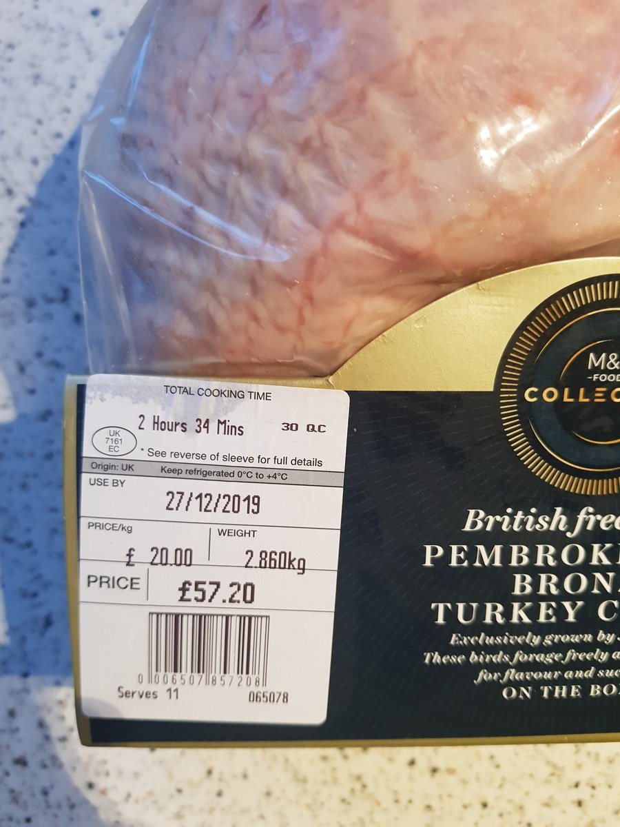 soph_turn's tweet photo. @marksandspencer Not sure in what world a 2.8kg turkey crown feeds 11🙄 last minute run out to buy a second turkey today! #disappointed https://t.co/0WN9BFJ04f