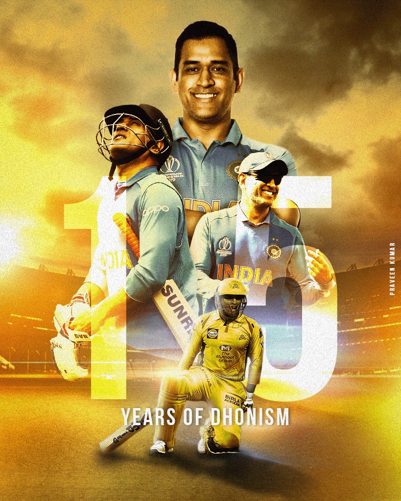 praveen_devcich's tweet photo. A Design for my MSD ♥️♥️♥️
Even if Indian team find Dhoni’s replacement, My heart will never find his replacement ever❤️
Immense love & respect to him.
#15YearsofGreatness
#15YearsofDhonism
#15YearsofDhoni
#Design #Photoshop #art #dhoni #msd
Love you Mahi ❤ https://t.co/7hkqu9xyZM