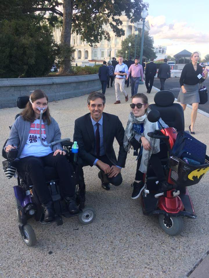 Sneschalmerz's tweet photo. @BetoMedia Pics the 1st & 2nd time I met @BetoORourke. The 3rd time we met he gave me a shout out live on @cspan for educating him on #DisabilityRights #SaveADA ♿ https://t.co/ca6jG5kvEf
He fights for all people. #BetoIsGood https://t.co/jlvCCBADcA