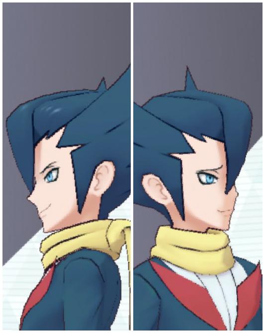 در توییتر 左右の表情の違い ギーマさんの楽しみ方教本1巻より