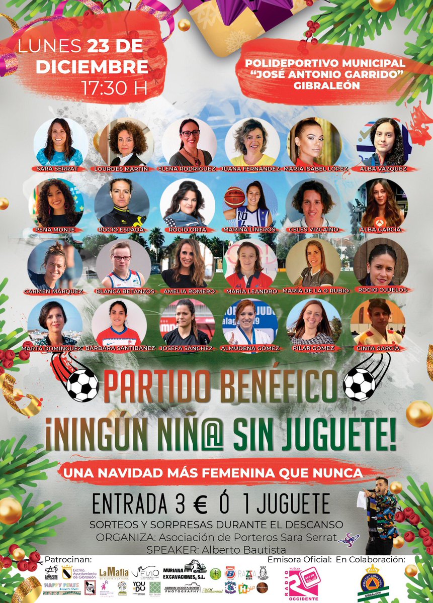 Sara1Serrat's tweet photo. Hoy cumplo un sueño: hacer del #fútbol ⚽️ un verdadero vehículo de solidaridad y de igualdad. Y gracias a un montón de amigas que nos regalan su generosidad!! 🔝🔝
Os esperamos a las 1️⃣7️⃣:3️⃣0️⃣ horas en #Gibraleón!! 🙋🏽♂️🙋🏼♀️
#NingúnNiñ@sinJuguete #S1S 🥅 #theone1 #soydeRazza https://t.co/JQvQw3EqMm