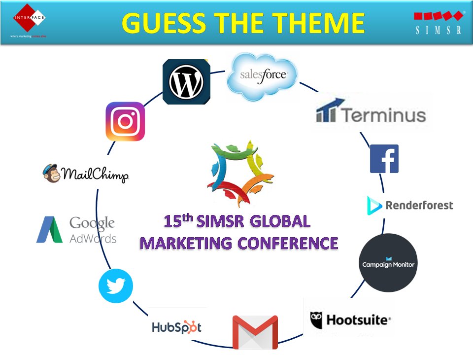 SIMSRGlobalMar1's tweet photo. We are back with 15th SIMSR Global Marketing Conference!!!

Gain some comprehensive insights &amp; experience seamless marketing in this era of technological evolution.📱💻

Can you guess the theme for this year?

#SIMSR #interface #marketing #digitalmarketing #technology #conference https://t.co/Xjpn2syC8J