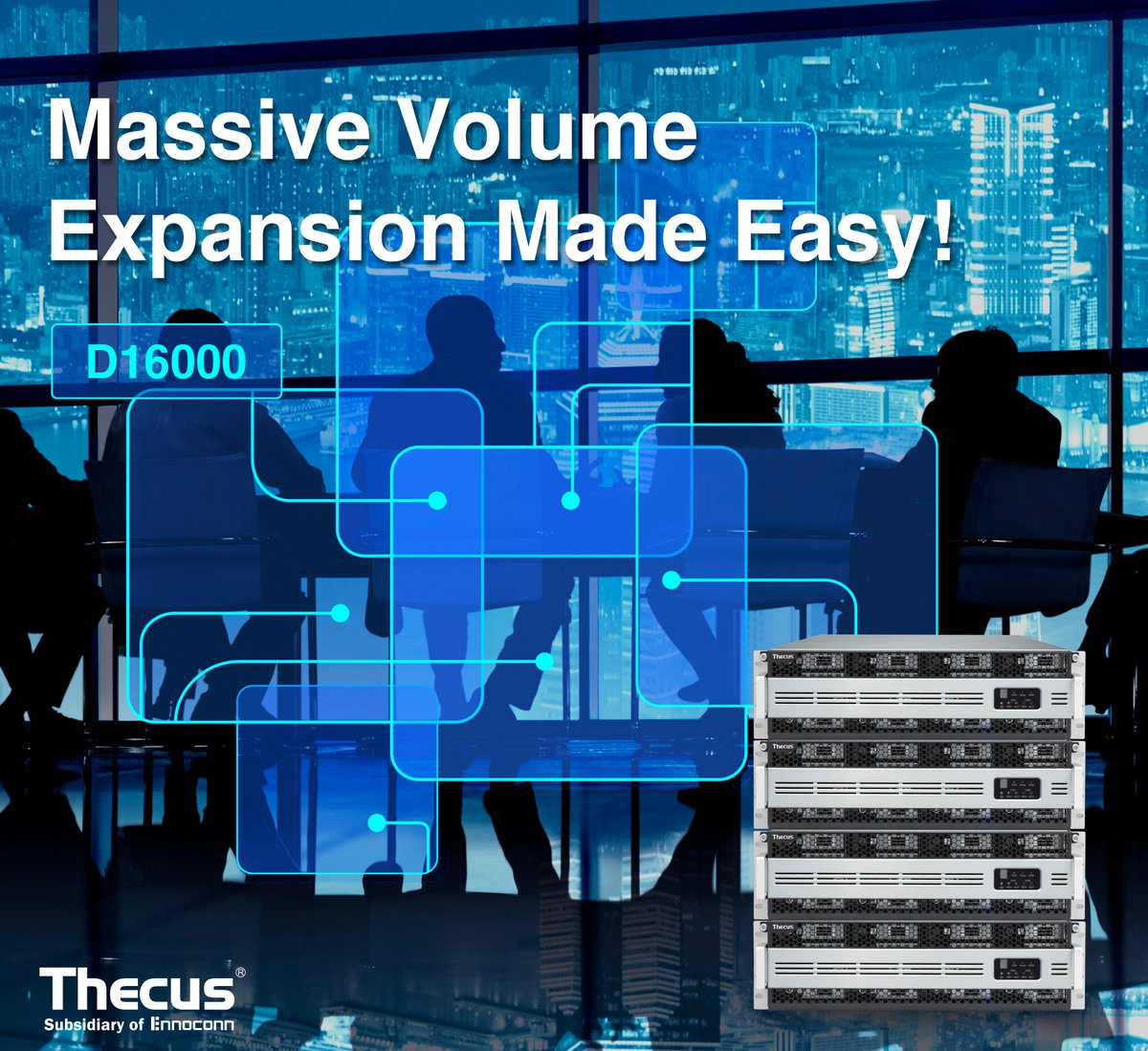ThecusME's tweet photo. #Thecus #D16000 Massive Volume Expansion Made Easy!
•SAS cable fast transfers
•Power redundancy
•High-value volume expansion
•Up to 64 additional HDDs https://t.co/QSpheF84ic