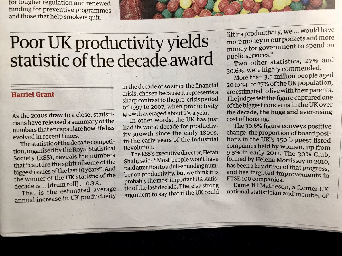 StatsJen's tweet photo. Some great coverage of the @RoyalStatSoc #StatsOfTheDecade in the newspapers today! https://t.co/kJRmU0CMPW
