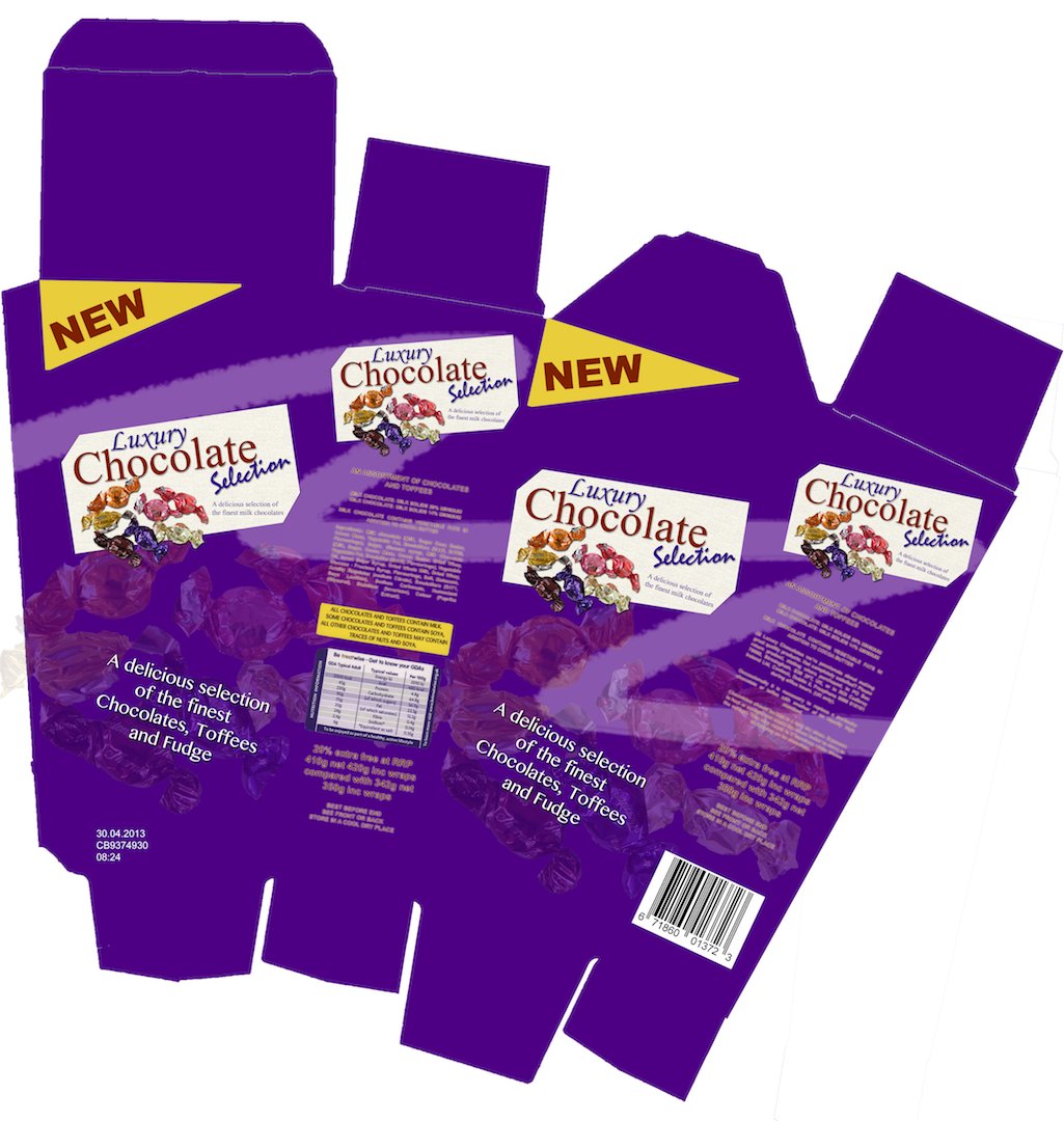 It's amazing how our brains instantly associate colours with certain products - when we see a purple box our minds go straight to chocolate (thanks to Cadbury), which is useful to remember when designing packaging to be used in film and TV.