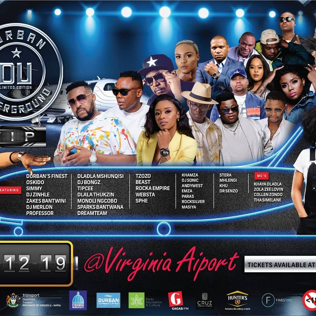 leigh_mel2's tweet photo. 2 Days to go for our annual @durbanunderground 25 December at VIRGINIA AIRPORT (Durban North). Secure your spot now &amp; become a VIP. Tickets available @TicketPro (Spar, Edgars, Jet) for R200 only.

#DurbanUndergroundVIP table bookings
Call/Whatsapp Asive on: 081 577 0898 https://t.co/H58jCvAP5B