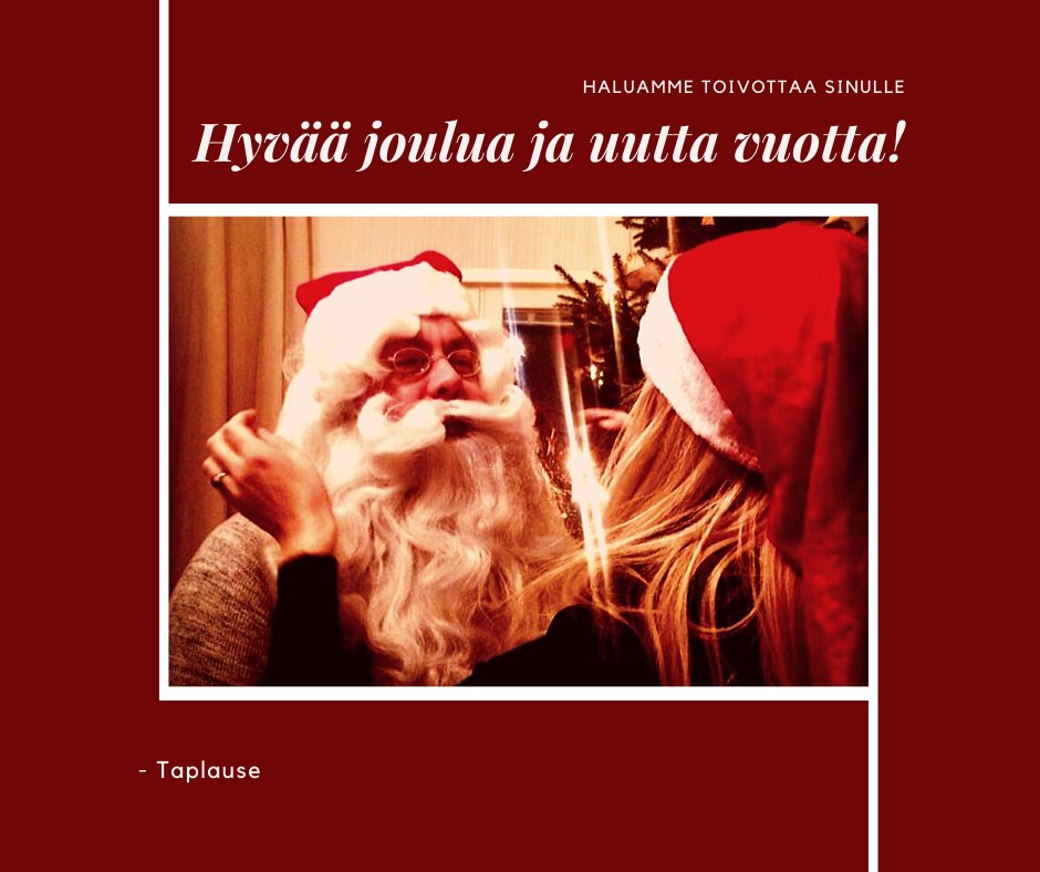 Hyvää ja rauhallista joulua asiakkaillemme, yhteistyökumppaneille, ystäville ja tuttaville! ✨