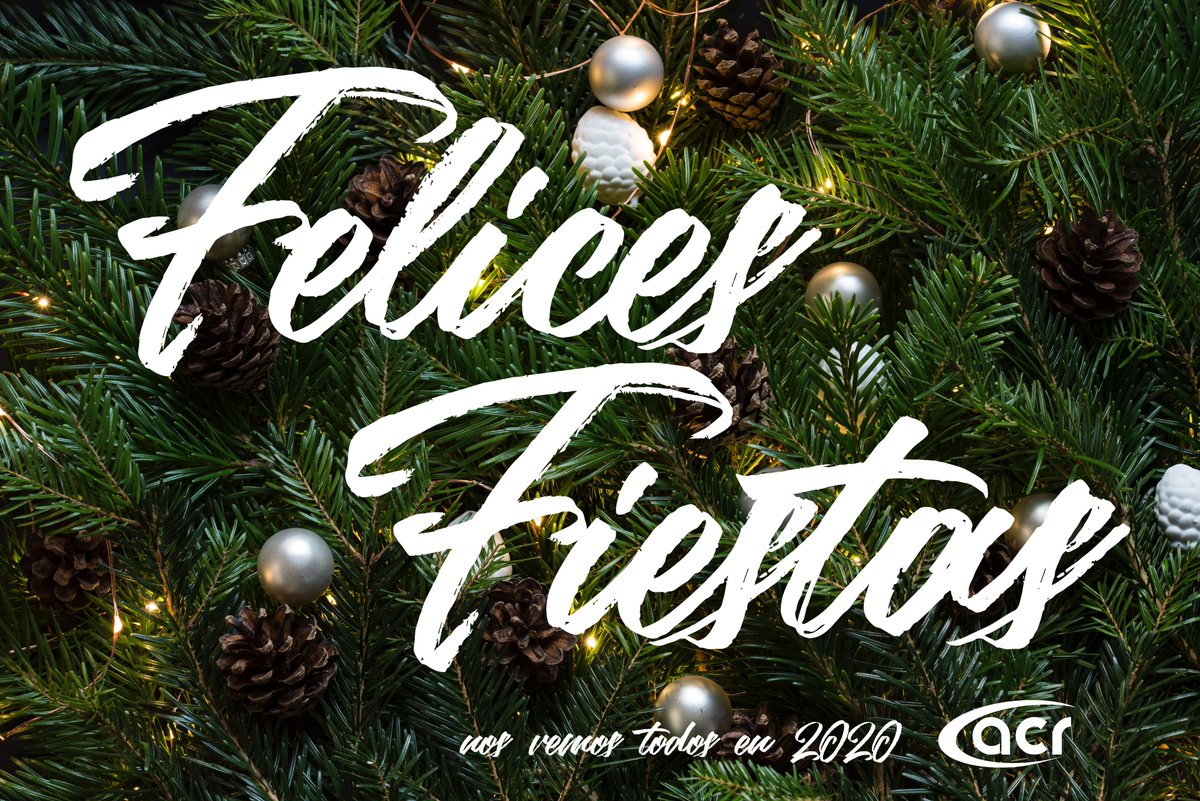 acraire's tweet photo. Todo el equipo de ACR os desea que paséis unas felices fiestas y nuestros mejores deseos para el próximo año 2020 que seguro viene cargado de cosas buenas para todos... https://t.co/BPUm7bk1gW