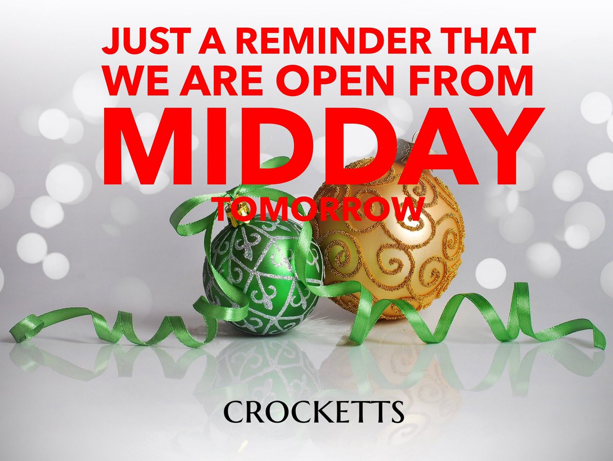 CrockettsExeter's tweet photo. For those who want to get into the Christmas spirit early, weโre open from 12 noon tomorrow ๐๐
๐ป๐ธ๐ฅ #christmaseve #christmasdrinks #Crocketts #CrockettsExeter #ginbar #ginbarexeter #barlife #bartenderlife #gin #ginlovers๐ธ #barsinexeter https://t.co/PcQriMpCSw