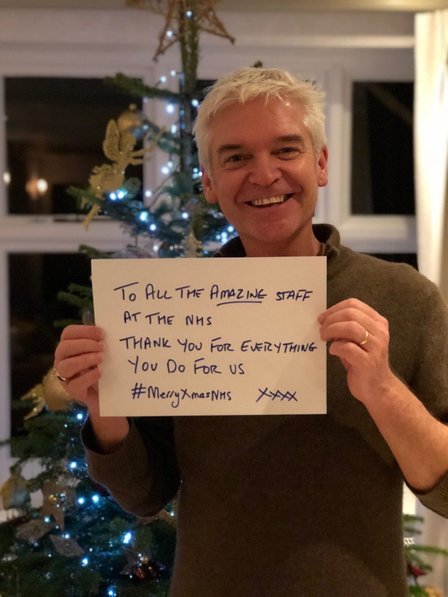 NHSMillion's tweet photo. Philip Schofield loves his NHS.

Please RT if you do to and help say #MerryXmasNHS to all those NHS staff who are working over the next few days. https://t.co/WqNmsR6iPS