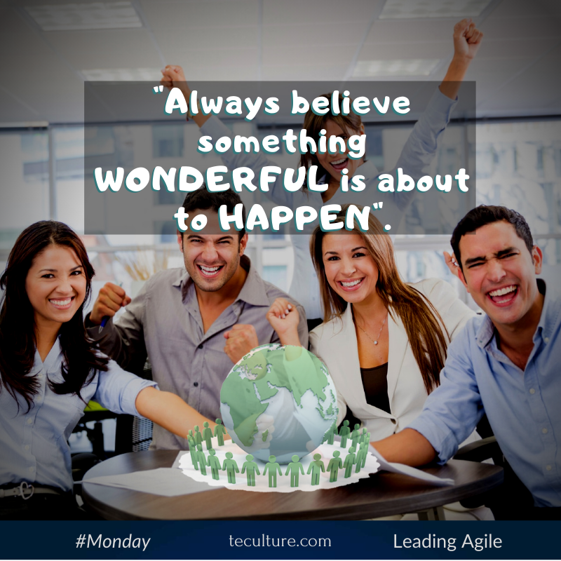 Agile_TE's tweet image. Happy Monday!!

teculture.com

#Happy #Monday #transformationexperts #Always #believe #Wonderful #happens #Agile #mondaymotivation #life #agileteams #spontaneity #stayagile #happymonday
