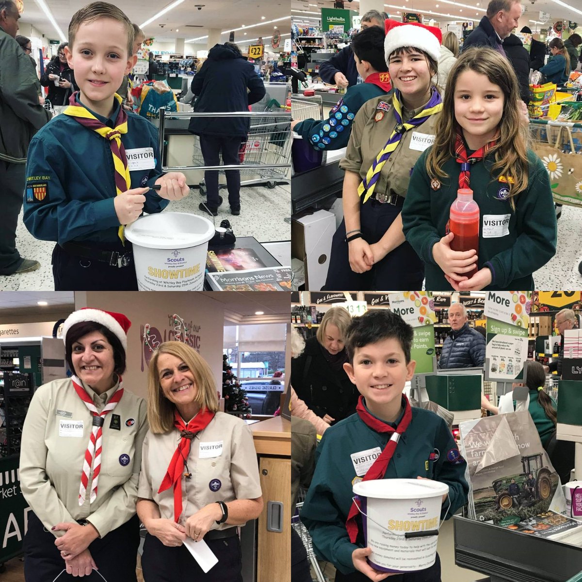 WhitleyShowtime's tweet photo. Our cast of #whitleybayscouts are bag packing at @Morrisons Hillheads Rd in #whitleybay today to raise funds for our #Showtime production at #whitleybayplayhouse! Why not pop along and say hi, hear a few Christmas carols and pick up those last bits of #Christmas food shopping! https://t.co/qwMHTIase0