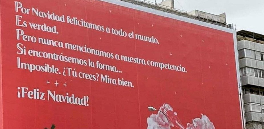Esto es espíritu navideño: Coca Cola saluda a Pepsi publimetro.cl/cl/social/2019…