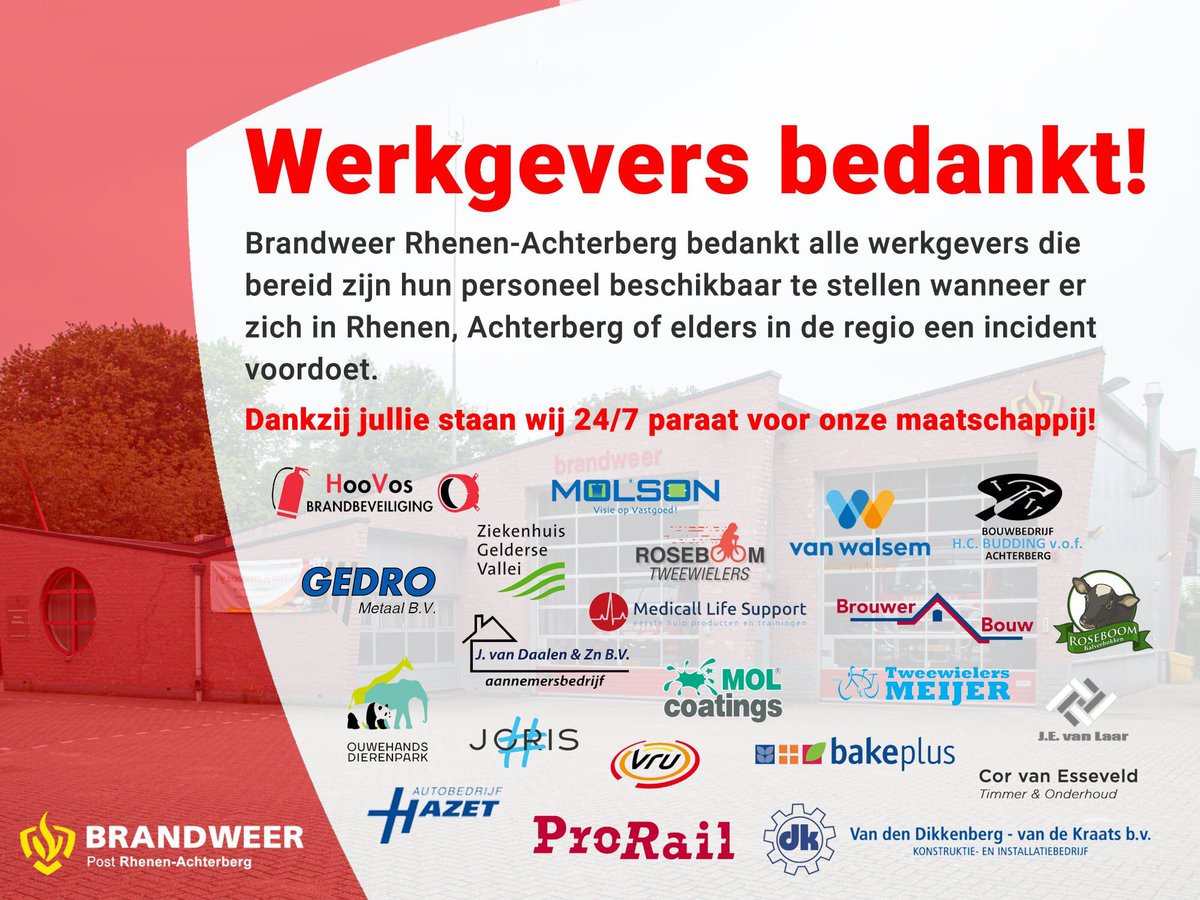 Melding brandweer Achterberg