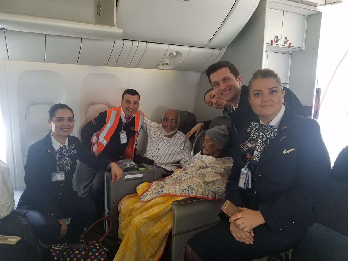 FlyingNurseIntl's tweet photo. Our nurse grabs a picture of the flight crew with her patient on the plane returning him to Malaysia. FNI has a great relationship with all the major airlines and can rely on their support and sensitivity as we escort our ill and injured patients to their destination. https://t.co/NozCslwc0W
