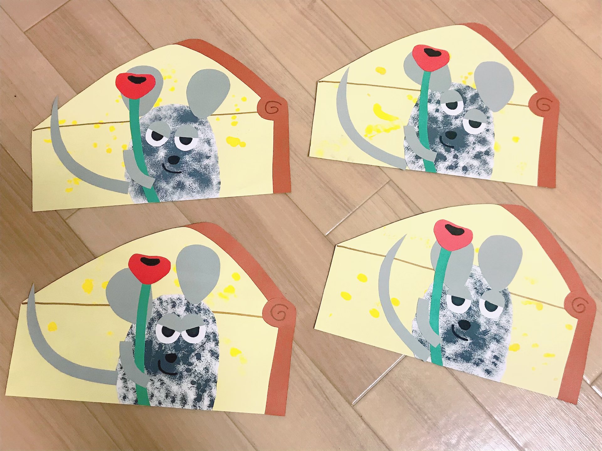 Ami𖡿 Ar Twitter Cdtv見ながらお仕事 ねずみ年製作 フレデリック 顔に子ども達の個性が溢れているwちなみにチーズケーキをなんとなく絵馬に見たててますwセンスあるよね 笑 T Co Eg3qfnargt Twitter
