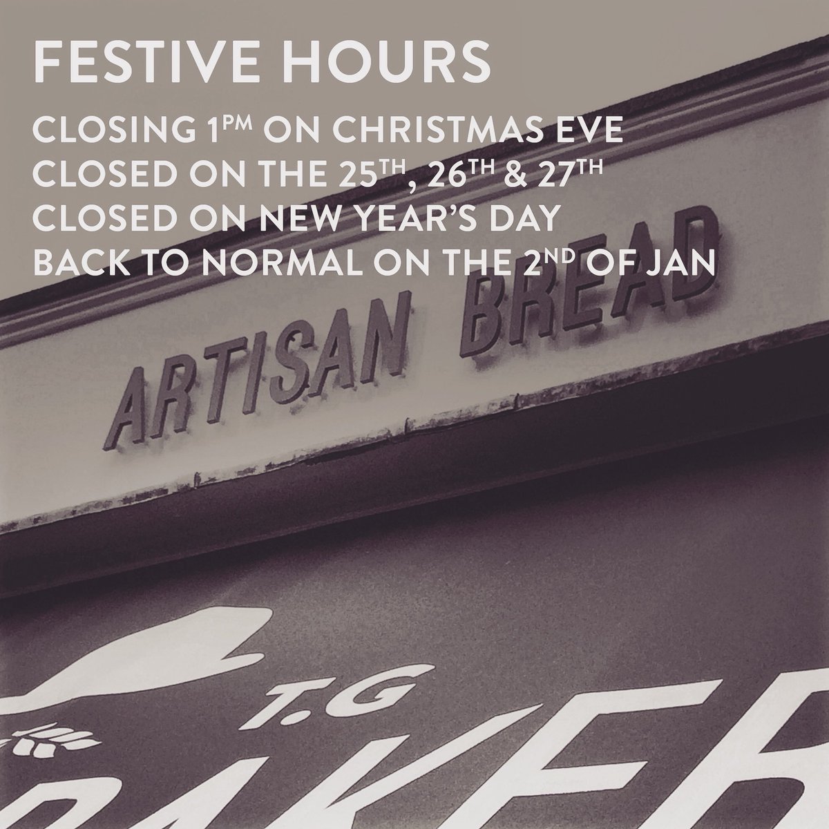 Pullins_Bakery's tweet image. Our festive opening hours for both shops. We’ve just sent more freshly baked bread up to Hill Rd after almost selling out by 11am! So grab a loaf whilst you can. . . 

#christmasbread #pullinsbakery #shoplocal #artisanbread
