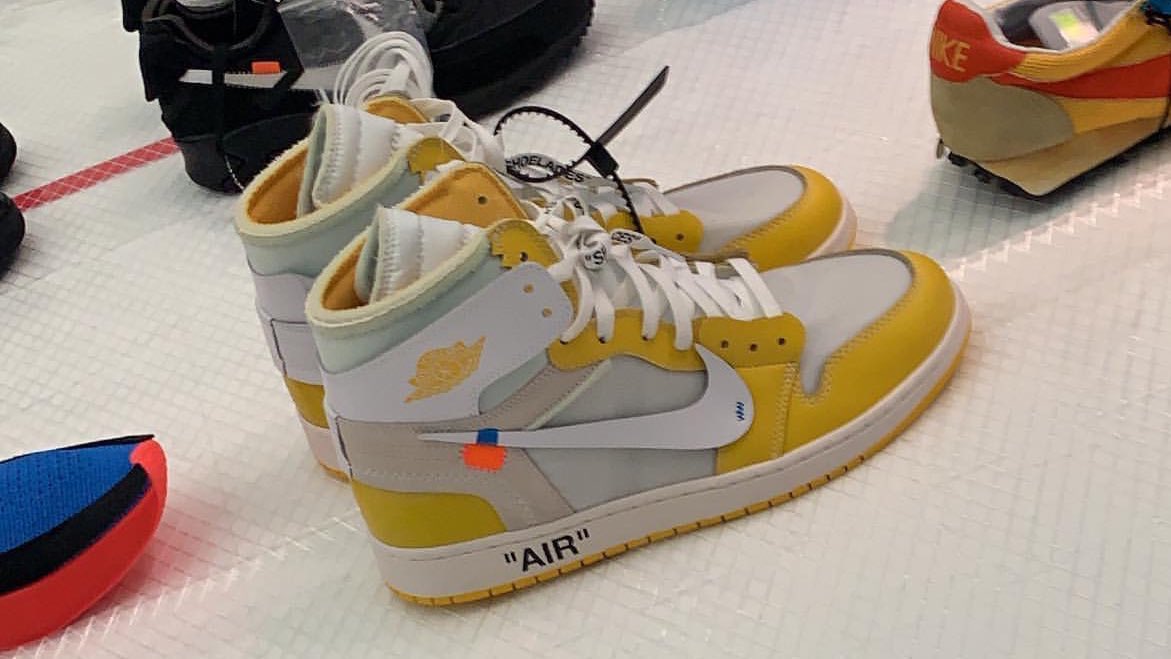 air jordan off white yellow