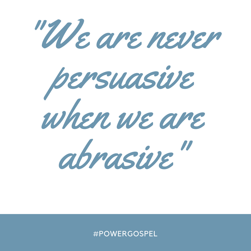 PhilHenryPG's tweet photo. A #gentleanswer turns away wrath, but #harshwords stir up anger. #Proverbs 15:1 We are never #persuasive when we are abrasive. #PowerGospel https://t.co/63ZbCiLaTf