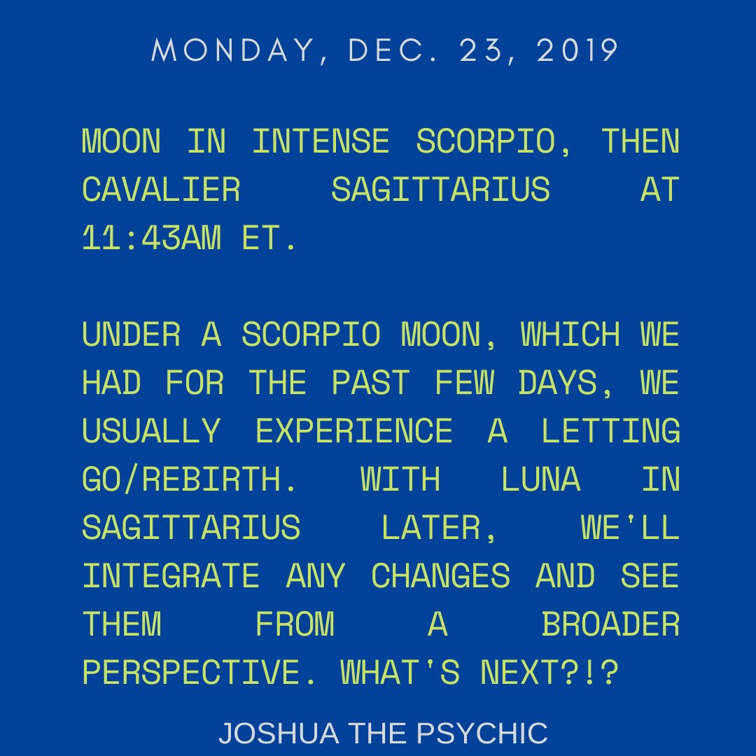 PsychicJoshua's tweet photo. #astrology #horoscopes #dailyhoroscopes #mooninscorpio #lettinggo #rebirth #transformation #endings #newbeginnings #mooninsagittarius #whatever #broadvision #thinkbig #sowhatwhocares #adventure #expansion #whatsnext? https://t.co/7runhOvQhi