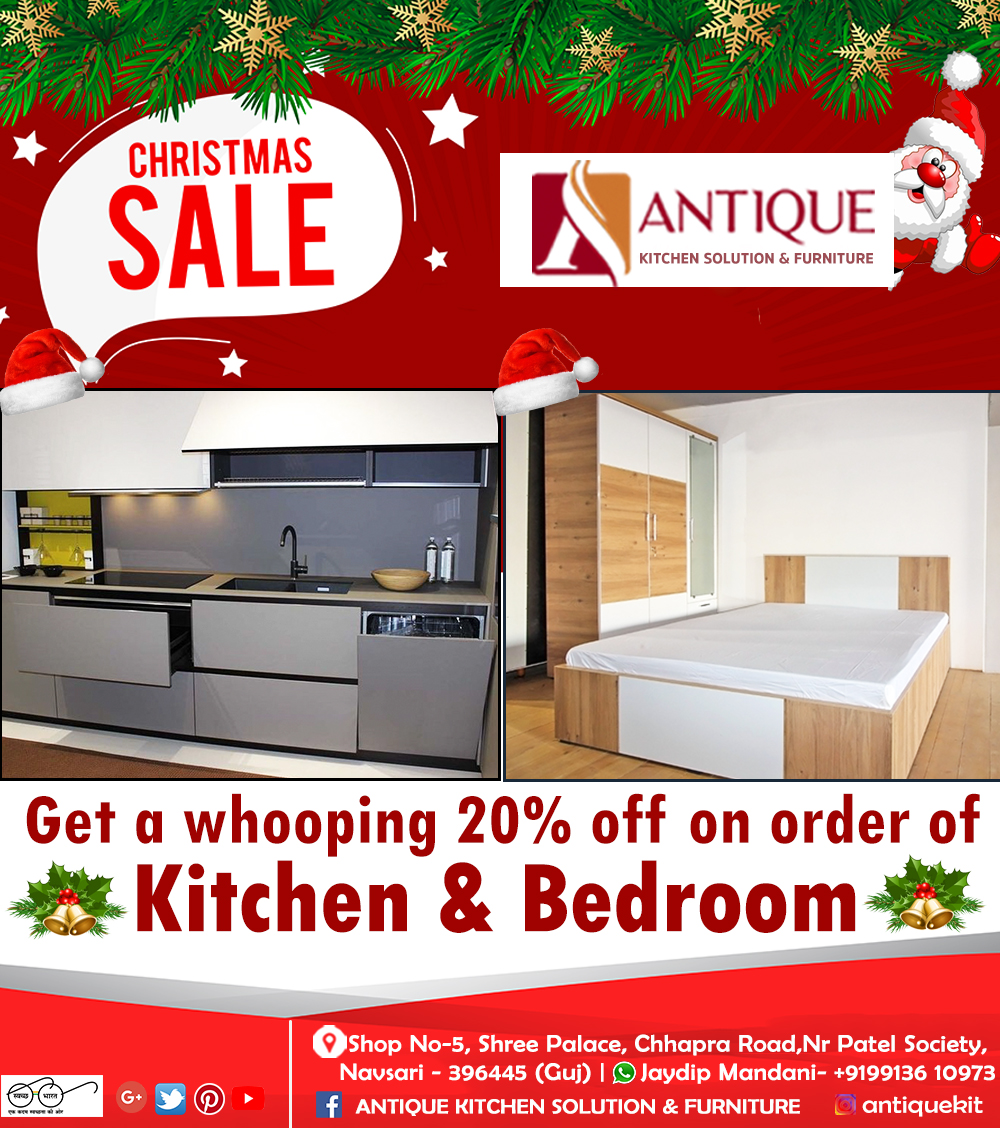 SolutionAntique's tweet photo. *CHRISTMAS OFFER*
Get whooping 20% discount on order of Modular Kitchen &amp; Bedroom!
Make this Christmas time jolly and joyful with us!
Visit Antique Kitchen Solution &amp; Furniture for more details! https://t.co/p18mzAFJ6T