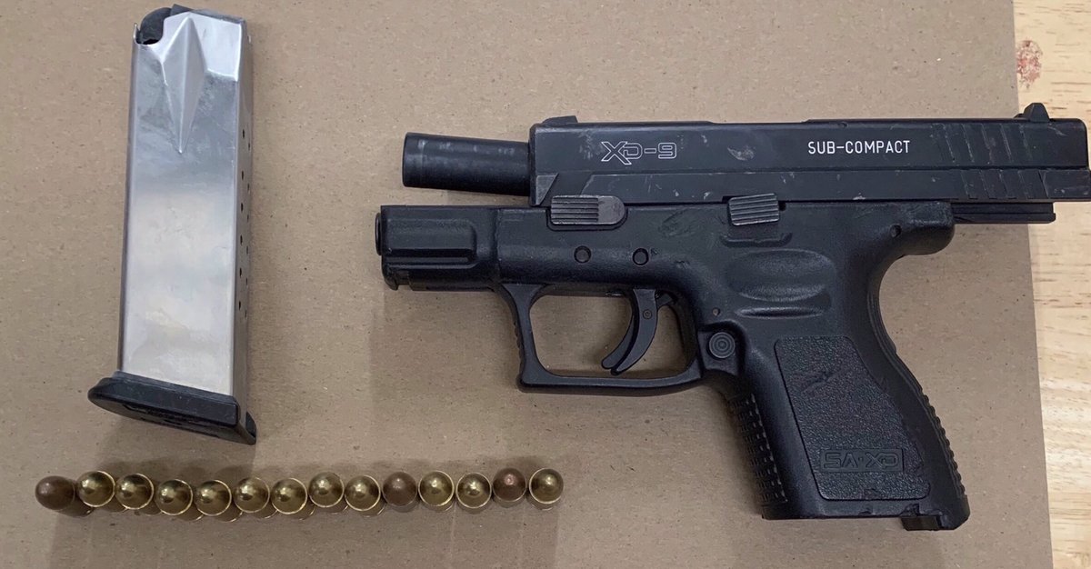 NYPDnews's tweet photo. Officers from @NYPDPSA8 know all too well that there is no such thing as a routine car stop.

Over the weekend these officers stopped a vehicle for defective brake lights and found out the driver was a career criminal with an open warrant and in possession of this loaded gun. https://t.co/1O4CAsZpmF