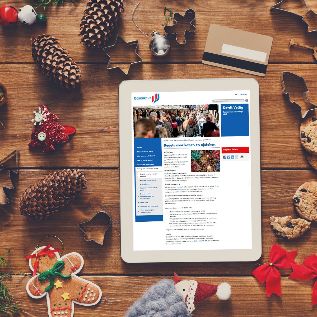 Vuurwerk afsteken mag alleen op 31 dec vanaf 18 u 's avonds tot 1 jan 02.00 's nachts.