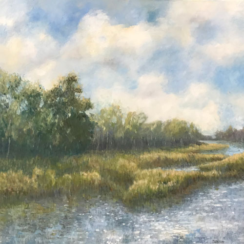 A perfect gift for the art collector in your life! Find this and more work by Charles Guess today at Southern Breeze Gallery! 4'x4' $1,800