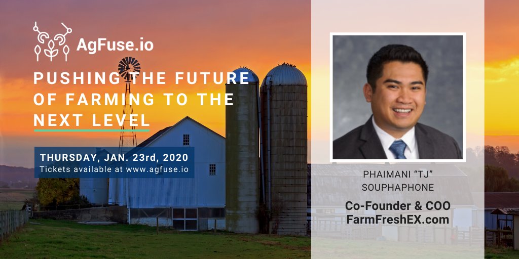 agfuseIO's tweet photo. MARKET ACCESSIBILITY AND VISIBILITY OF PRODUCTS DIRECT TO CONSUMERS
How can we support local farmers? More about the session: https://t.co/nSUNW4ppEE
#AgFuse #AgFuseIO #IoT #Farming #Agriculture #UX #AI #Ag #Data #MachineLearning #BigData #PrecisionFarming #AgTech https://t.co/5sqDviWRuM