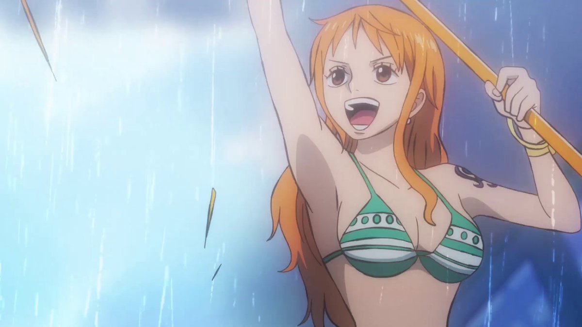 Pandaman ルフィ 東京ワンピースタワー בטוויטר ワンピース X 嵐 公式 ナミ 魔法の天候棒 One Piece A Ra Shi Music Clip Animation Nami Attack Gust Sword