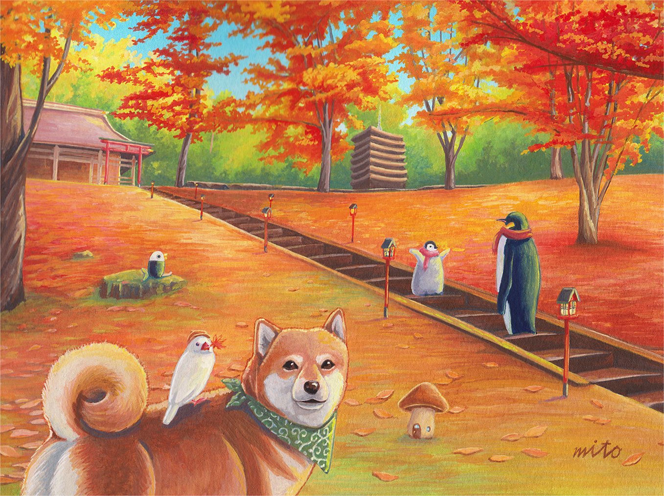 Twitter 上的 西倉ミト Mito Nishikura 紅葉狩り イラスト アナログ 絵描きさんと繋がりたい イラスト好きな人と繋がりたい T Co D8aezxnmlm Twitter