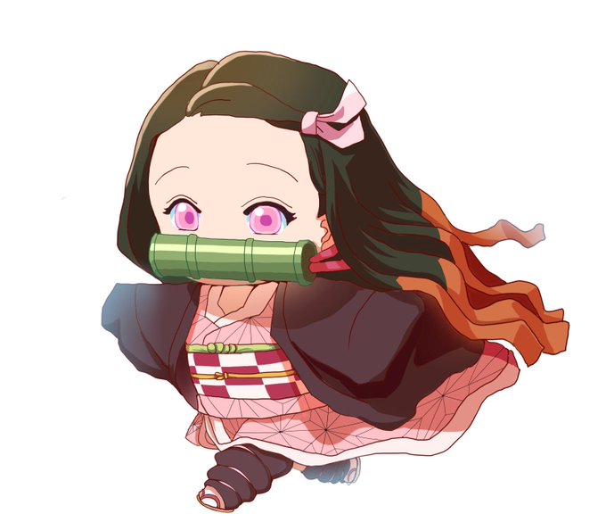和愛月ヒフミさんがTwitterに投稿した竈門禰豆子(鬼滅の刃)のイラスト。
