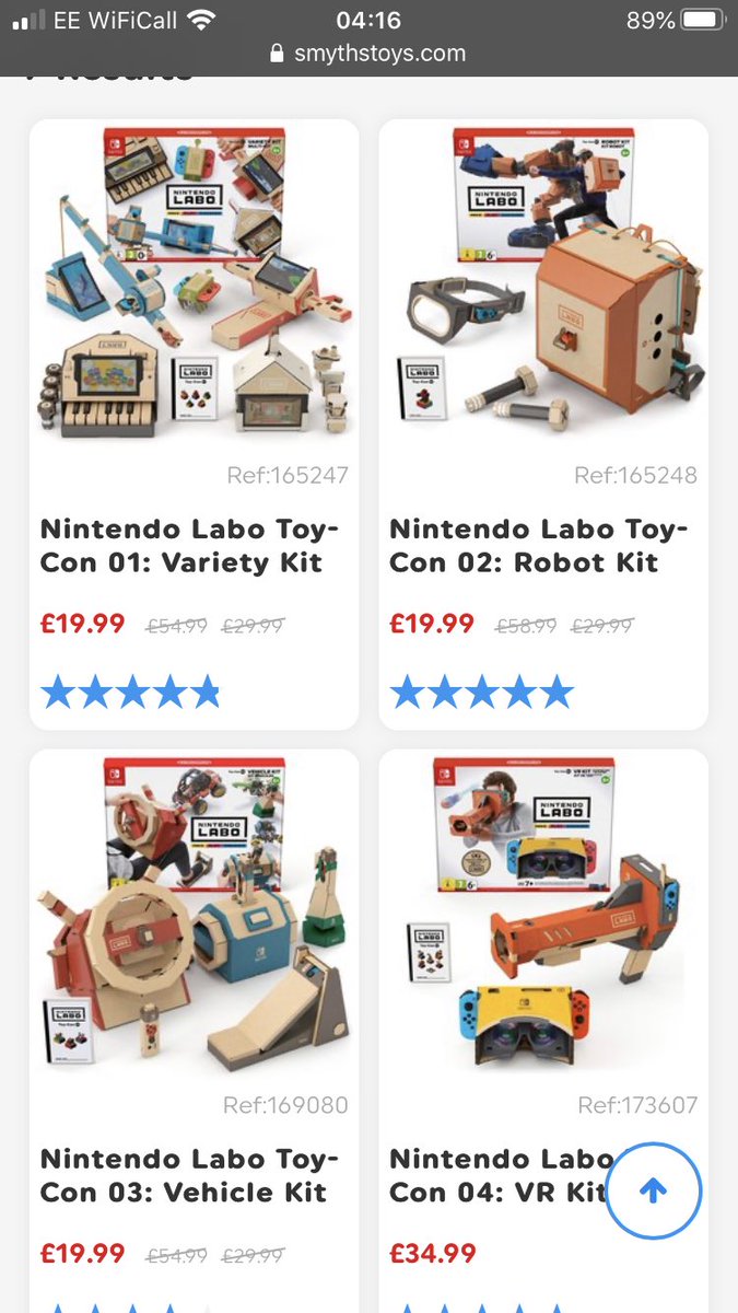 nintendo labo vehicle kit argos