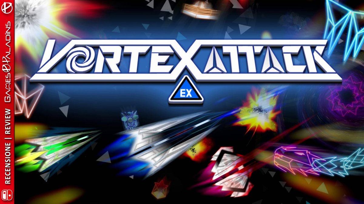 GamesPaladinsIT's tweet photo. Vortex Attack arriva in versione EX su #Switch. 
Arricchito di nuovi livelli e #velivoli #spaziali, la modalità #Neon Dimension e riscritto da zero con il nuovo #motore #grafico #Haxe

#Recensione #Review
https://t.co/u5EYRFa2S1

#VortexAttackEX #IndieGame
#Space #Shooter #Game https://t.co/4CkAy42xUO