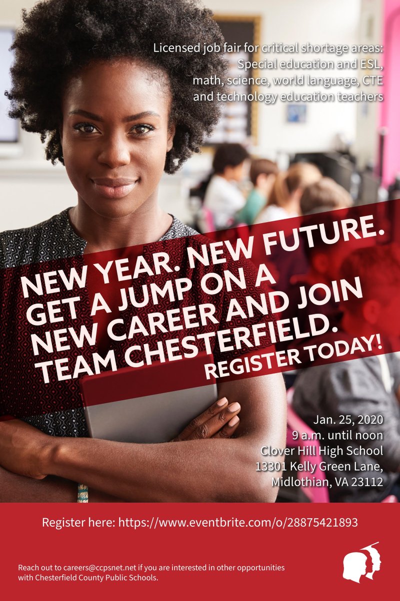 This holiday season, give someone the gift of new future. Please share so this opportunity so that Team Chesterfield can be better than ever during the 2020-21 school year.