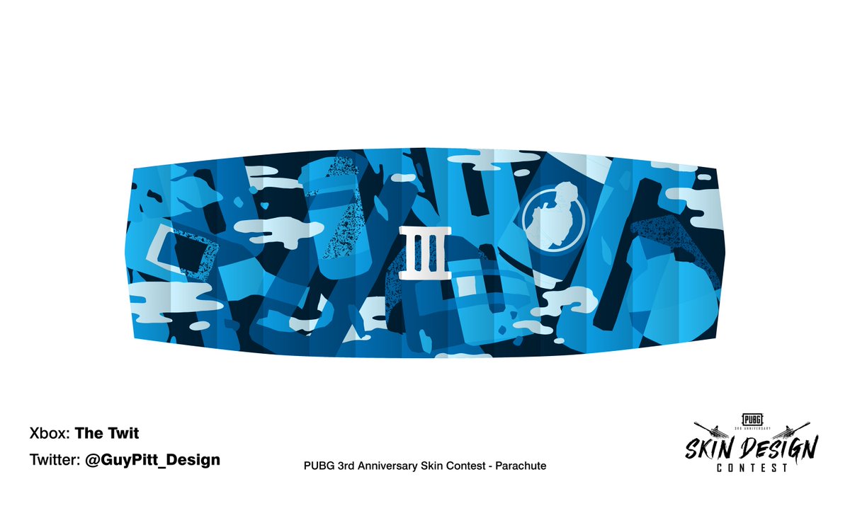 GuyPitt_Design's tweet photo. Artwork proposal for the iconic game that just keeps on giving! 
@PUBG
  #PUBGSkinContest #pubg #3rdanniversary Blue version :) https://t.co/yuhpzpTBrS