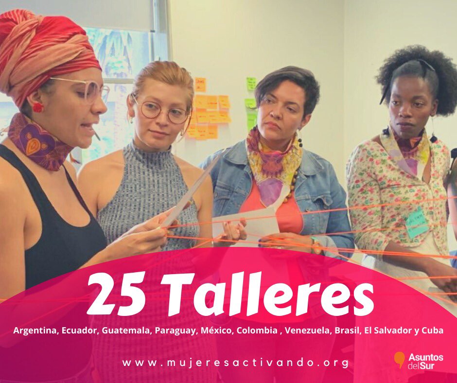 AsuntosDelSur's tweet photo. #MujeresActivando 🔥 | #Logros2019 #ProyectoSISA 💯👇🏾
Facilitamos 25 talleres en 10 países de Latinoamérica para fortalecer los liderazgos de la diversidad de mujeres en la región ✊🏾
🇦🇷 🇪🇨 🇬🇹 🇵🇾 🇲🇽 🇨🇴 🇻🇪 🇧🇷🇸🇻 🇨🇺
Agradecemos el apoyo de nuestras contrapartes y aliadas ✨ https://t.co/5GhqH9jvWx