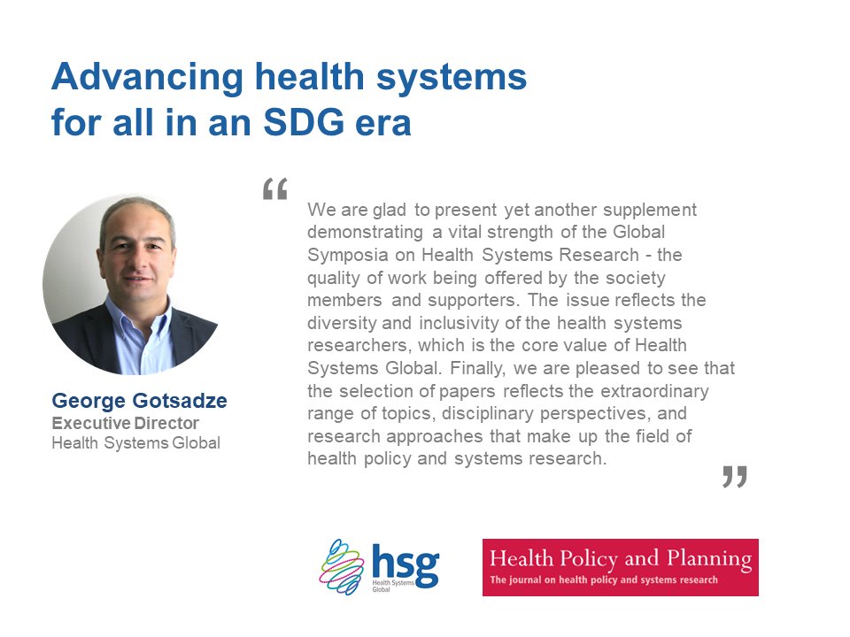HPP_LSHTM's tweet image. Check out our new supplement arising from #HSR2018 symposium 'Advancing #healthsystems for all in the Sustainable Development Goal (#SDG) era'. Papers apply a variety of methods.
SUPPLEMENT: bit.ly/AdvancingHealt…
BLOG: bit.ly/2qN2JE6
@H_S_Global