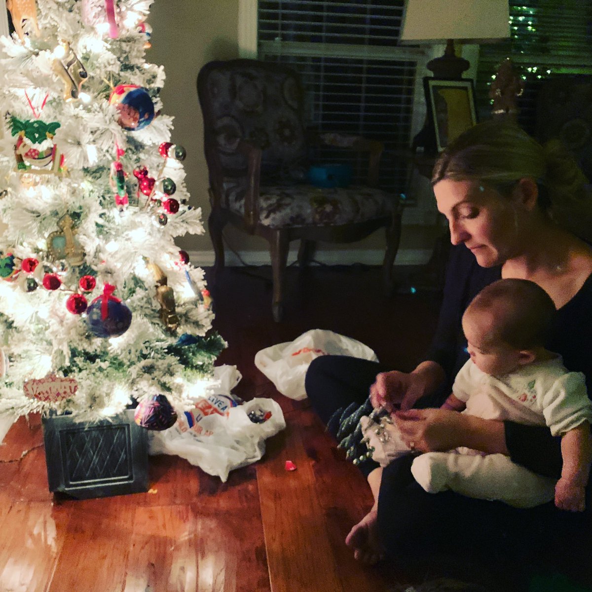 TexasBucketList's tweet photo. According to my wife, three trees around the house is normal.  Love her Christmas spirit!  #thetexasbucketlist #hardworkingmomma #treethree #traveltree #babythree #workfamilybalance #almostchristmas https://t.co/AxPDbY5Oz0