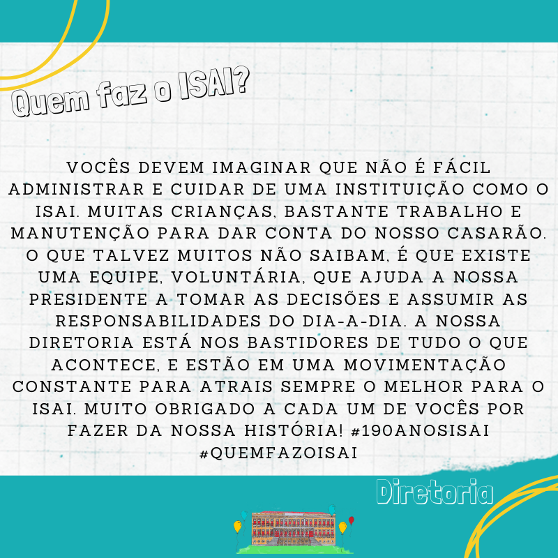 InstitutoIsai's tweet photo. ❤ #quemfazoISAI #190anosISAI https://t.co/GsgRfs215g