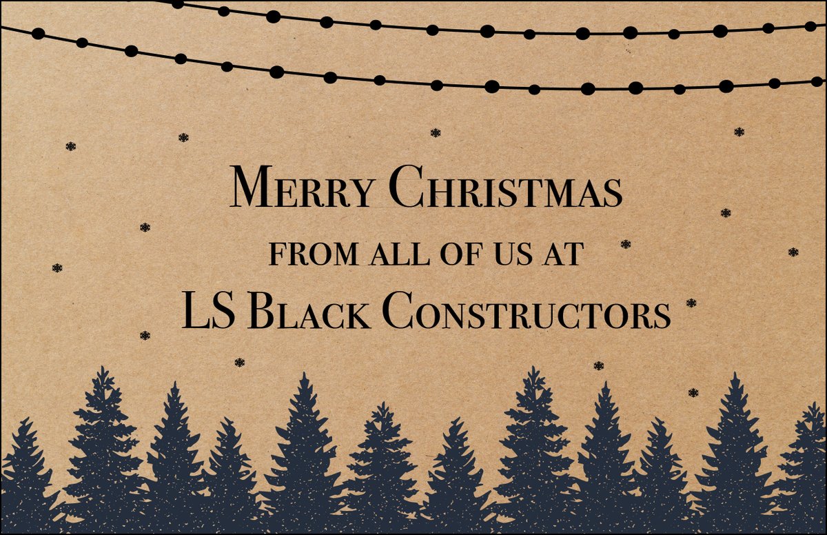 LSBlackBuilds's tweet photo. Happy Holidays from all of us at LS Black. Our offices will be closed December 24th &amp; 25th so our employees can spend time with their loved ones. https://t.co/MUFSSCf42p