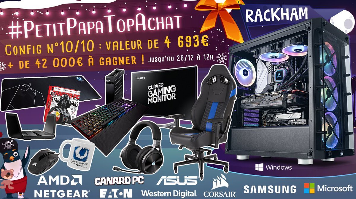 TopAchat's tweet photo. Dans moins de 24h on connaîtra le gagnant de la #ConfigFinale du #PetitPapaTopAchat ! 😱🔥
https://t.co/yVJ5oLvz69 https://t.co/oL5KrUFpMd