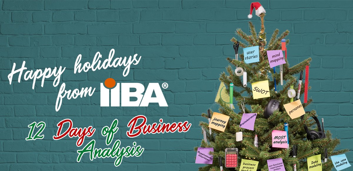 For a span of 12 days starting December 25th 2019, we'll feature a Business Analysis technique from a contributor each day. Watch this space over the holidays! 

#12DaysofBusinessAnalysis #BusinessAnalysisTechnique #baot