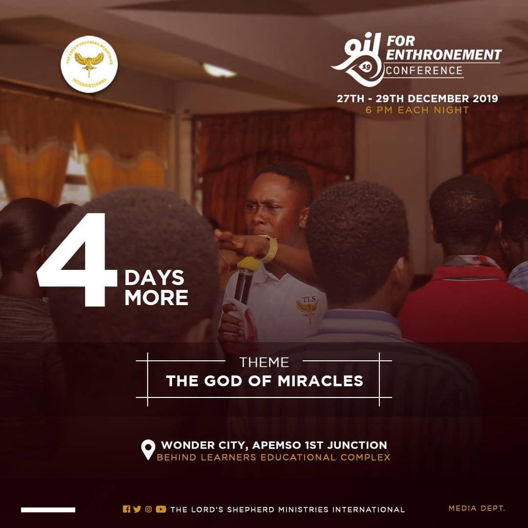 SHEPHERDITES's tweet photo. The Oil for Enthronement Conference 2019.
#Ofec2019
#GodOfMiracles
@TheWonderCity https://t.co/3VvPqonhj9