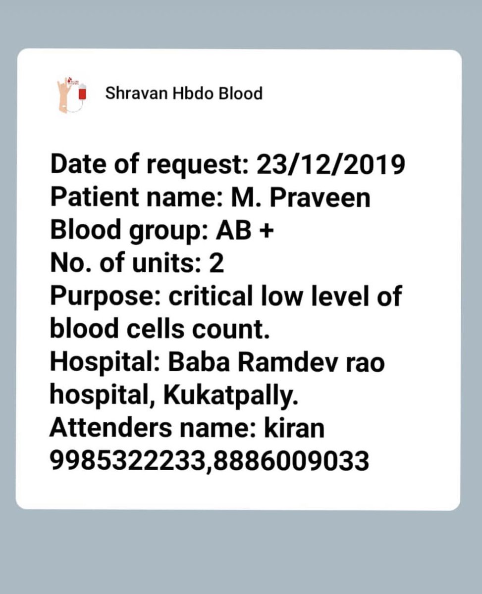 srinichai's tweet photo. ⁦@BloodAid⁩ ⁦@iCanSaveLife⁩ ⁦@bld4needy⁩ ⁦⁦@BloodAllianceIn⁩ https://t.co/ErdYzgTtHi