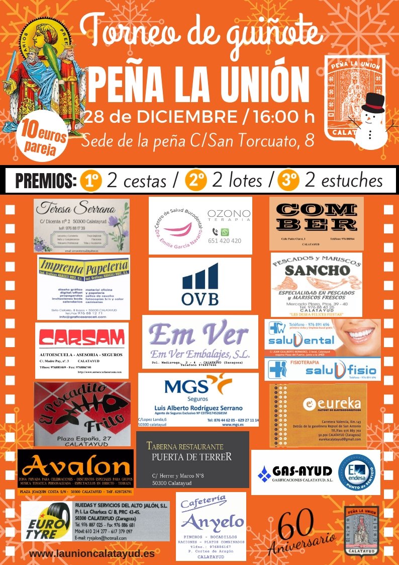 Ya está aquí nuestro torneo navideño de guiñote!! Son solo 10 euros por pareja. Te esperamos el sábado a las 16:00 en nuestra sede.