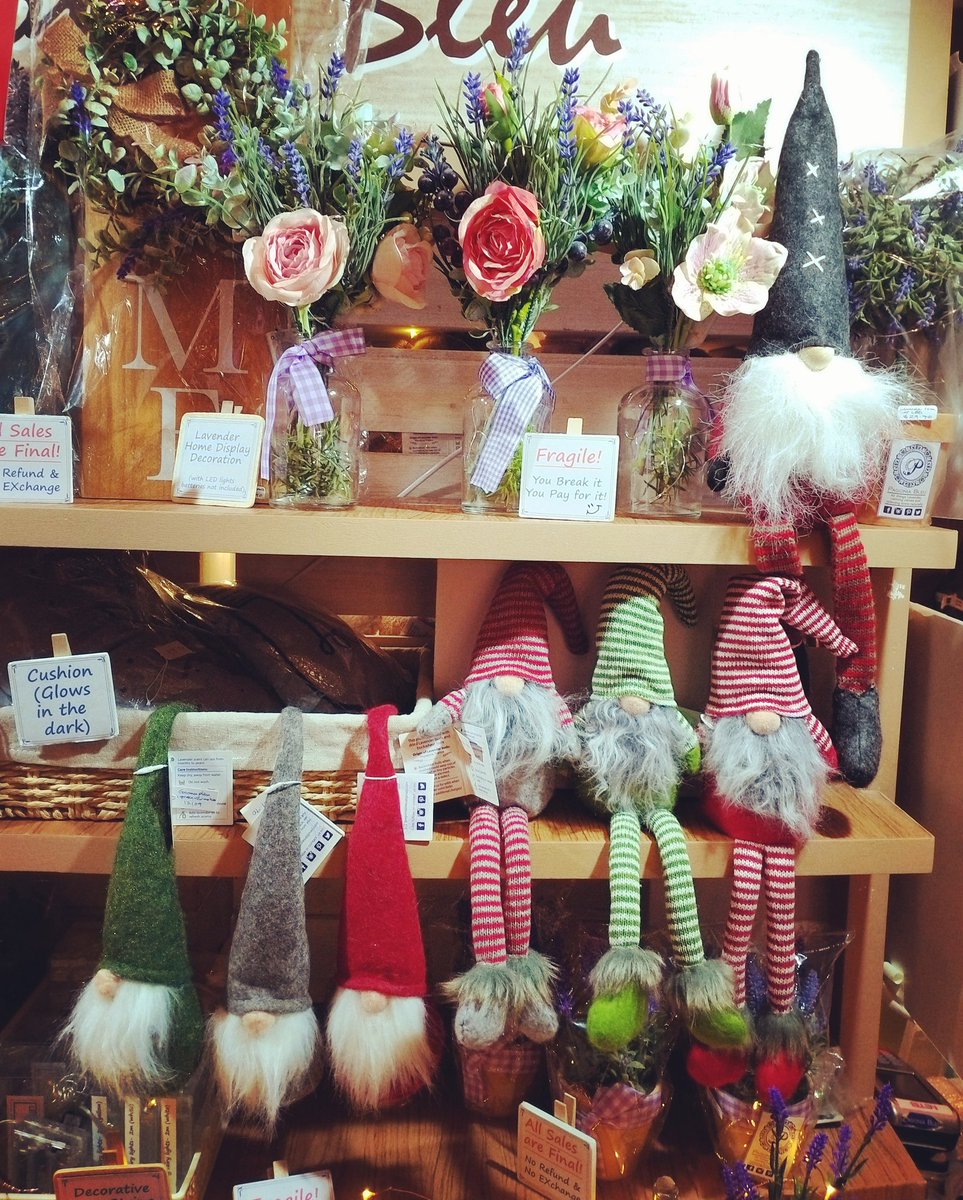pagoniableu's tweet photo. 2 more days to Christmas! 
Come check out our lavender products if you are looking for something unique for family and friends. New in town, our last series of gnomes for this X'mas. Available now at Novena Square facing Toastbox/KFC #pagoniableu #allthingslavender #lavendergifts https://t.co/7mc9juJsCS
